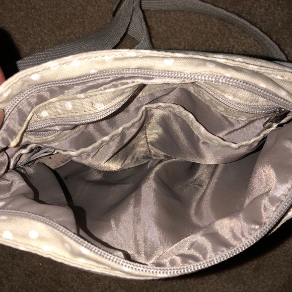 Grey PolkaDot Thirty-One Crossbody - Picture 3 of 3